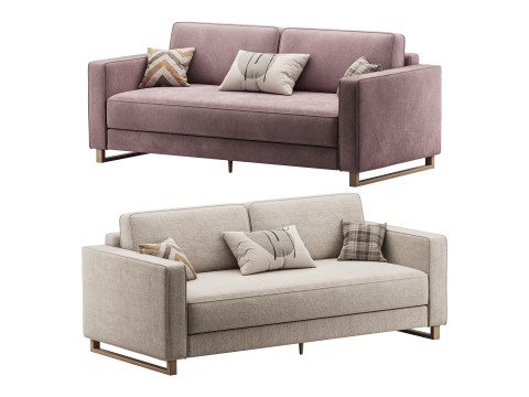 Dunst-Sofa-Textile-Silver 3D Model
