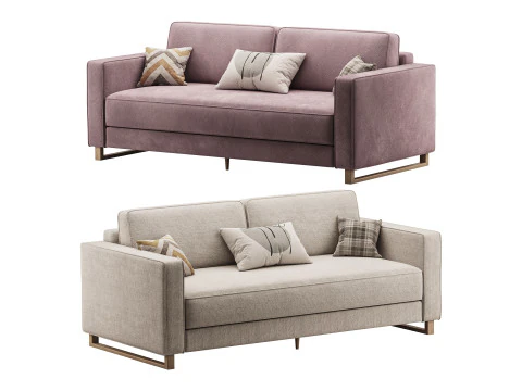 डंस्ट-सोफा-कपड़ा-चांदी 3D मॉडल