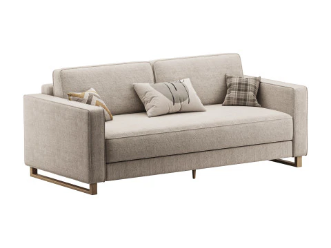 Dunst-Sofa-Textile-Silver 3D Model
