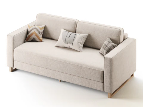 Dunst-Sofa-Textile-Silver 3D Model