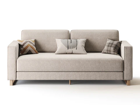 Dunst-Sofa-Textile-Silver 3D Model