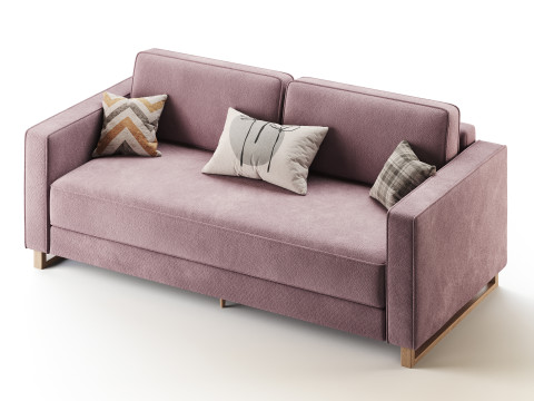 Dunst-Sofa-Textile-Silver Model 3D