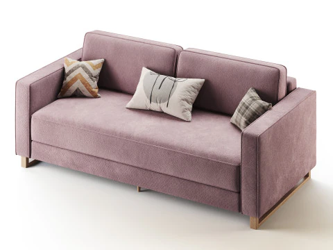 Dunst-Sofa-Textile-Silver 3D Model