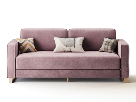 Dunst-Sofa-Textile-Silver 3D Model