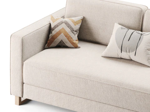Dunst-Sofa-Textile-Silver 3D Model