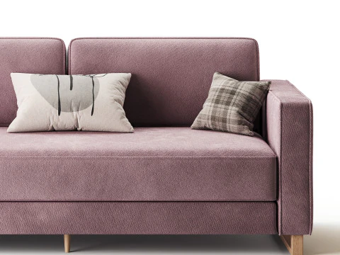 Dunst-Sofa-Textile-Silver 3D Model