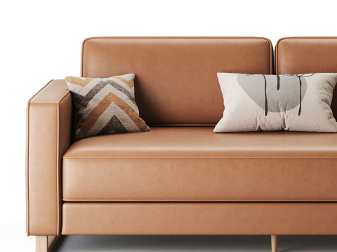Dunst-Sofa-Textile-Silver 3D Model