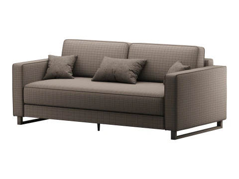 Dunst-Sofa-Textile-Silver 3D Model