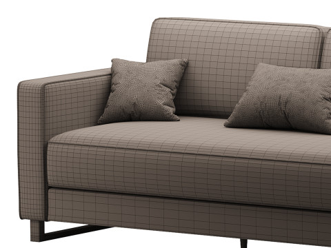 Dunst-Sofa-Textile-Silver Model 3D