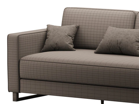 Dunst-Sofa-Textile-Silver 3D Model