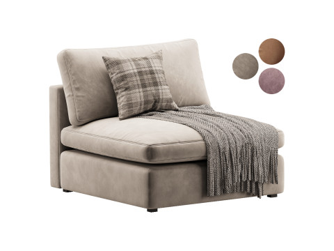 Hackney Lounge Single Seater 3Dモデル