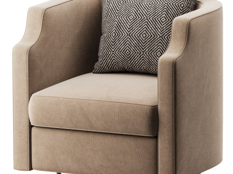 Infinity Swivel Barrel Chair Blue Model 3D