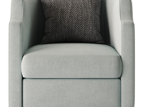 Infinity Swivel Barrel Chair Blue Model 3D