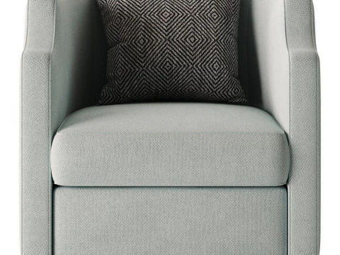 Infinity Swivel Barrel Chair Blue 3D Model