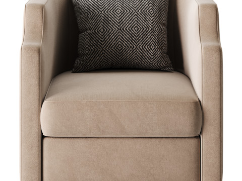 Infinity Swivel Barrel Chair Blue Model 3D