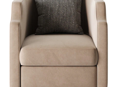 Infinity Swivel Barrel Chair Blue 3D Model