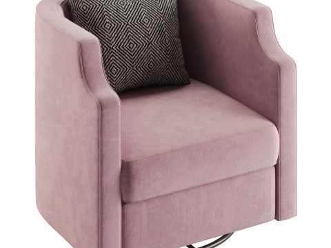 Infinity Swivel Barrel Chair Blue Model 3D