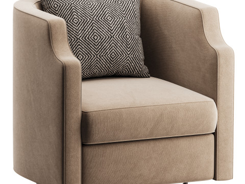 Infinity Swivel Barrel Chair Blue Model 3D