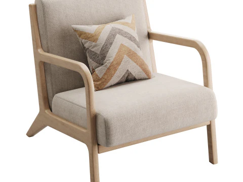 INKIVY Novak Taupe Naturel Moyen Modèle 3D