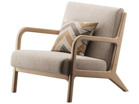 INKIVY Novak Taupe Naturel Moyen Modèle 3D