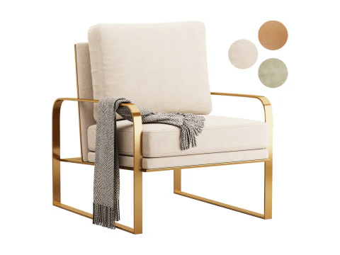 भव्य एर्गोनोमिक आर्म चेयर 3D मॉडल