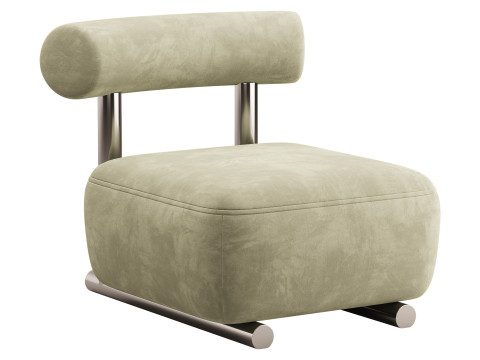 Modish Solid Color Foam Side Chair 3Dモデル