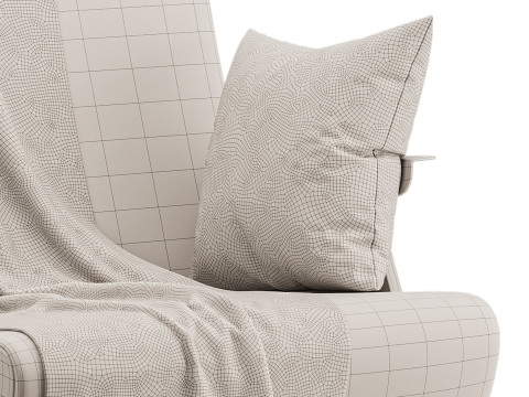 Nordic Ash Wood Arm Chair 3Dモデル