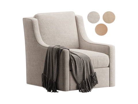 Patterned Swivel Lounge Chair 3D Model