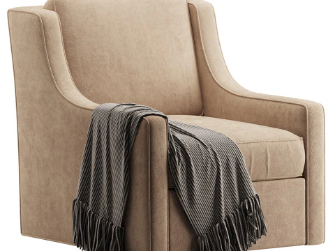 Patterned Swivel Lounge Chair 3D Model