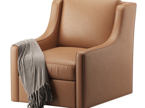 Patterned Swivel Lounge Chair 3D Model