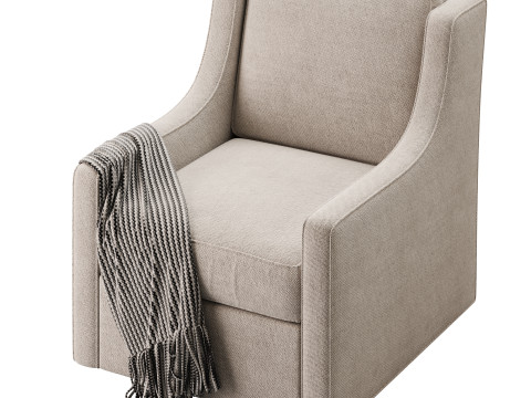 Patterned Swivel Lounge Chair 3D Model