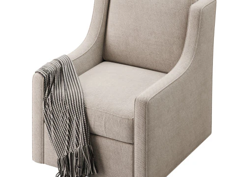 Patterned Swivel Lounge Chair 3D Model