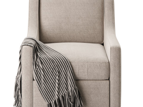 Patterned Swivel Lounge Chair 3D Model