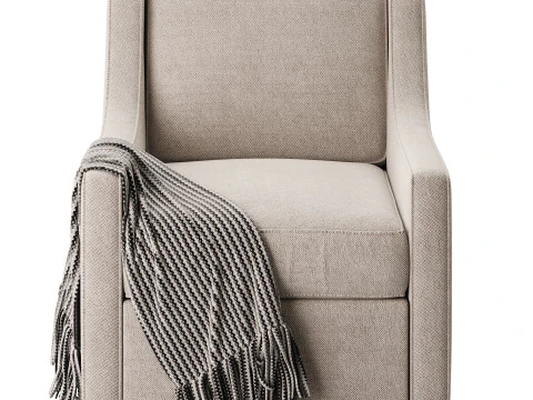 Patterned Swivel Lounge Chair 3D Model