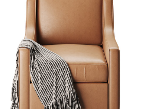 Patterned Swivel Lounge Chair 3D Model