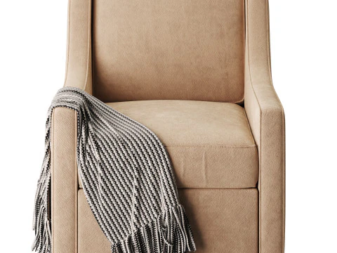 Patterned Swivel Lounge Chair 3D Model