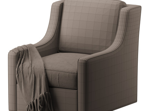 Patterned Swivel Lounge Chair 3D Model