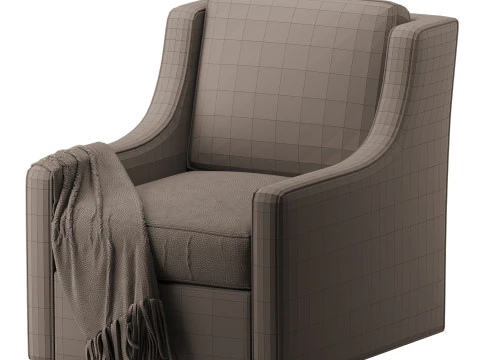 Patterned Swivel Lounge Chair 3D Model