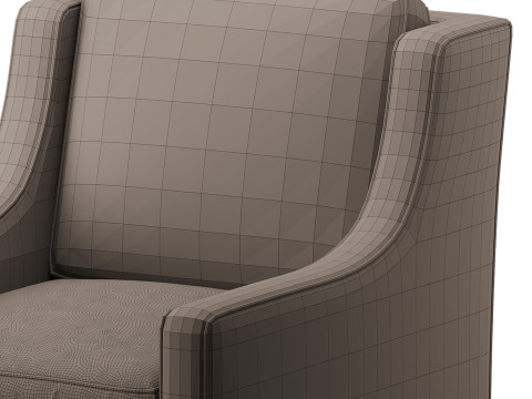 Patterned Swivel Lounge Chair 3D Model