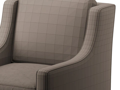 Patterned Swivel Lounge Chair 3D Model