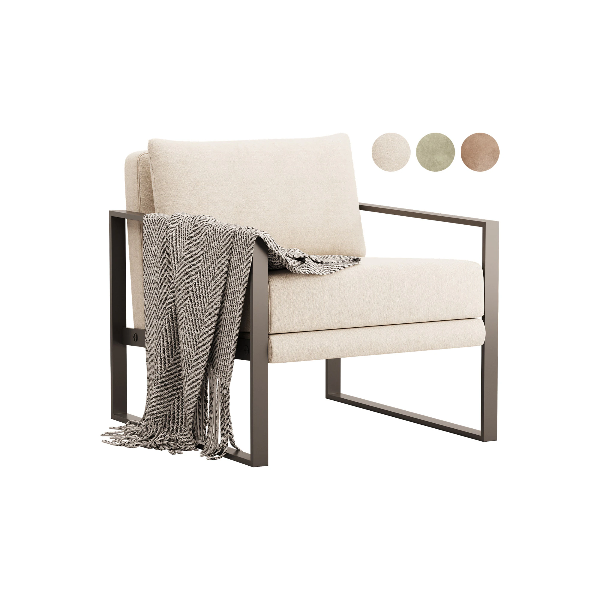 Reclining Lounge Chair 3D Model .c4d .max .obj .3ds .fbx .stl .blend 