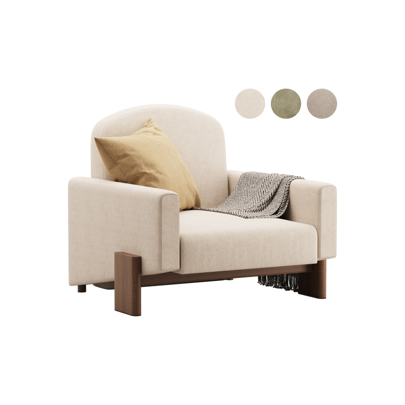 Sakura Armchair 3Dモデル .c4d .max .obj .3ds .fbx .stl .blend 