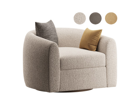 Sennen Swivel Tub Chair 3D Model