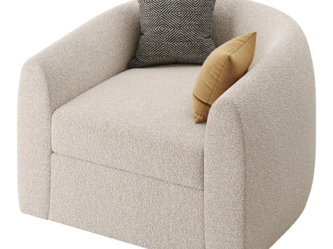 Sennen Swivel Tub Chair 3D Model