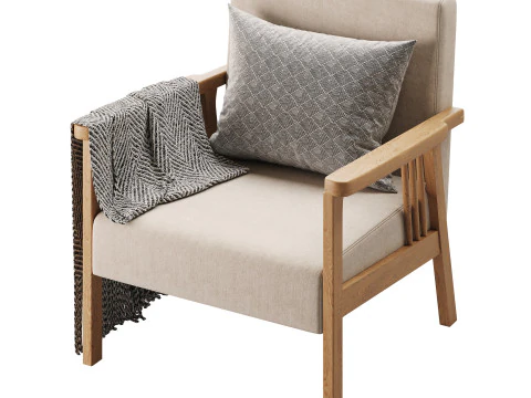 Simplistic Slipper Chair 3D Model
