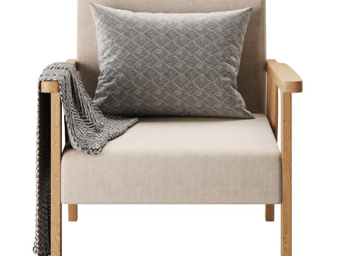 Simplistic Slipper Chair 3D Model