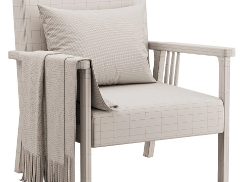 Simplistic Slipper Chair 3D Model