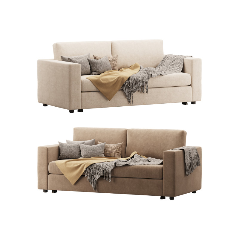 Sleeper sofa Gunnared beige 3Dモデル .c4d .max .obj .3ds .fbx .stl .blend 