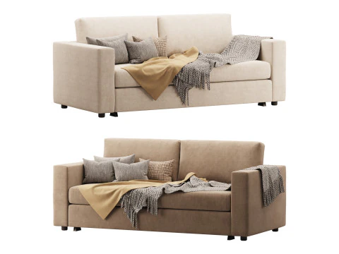 Sof&aacute;-cama Gunnared bege Modelo 3D