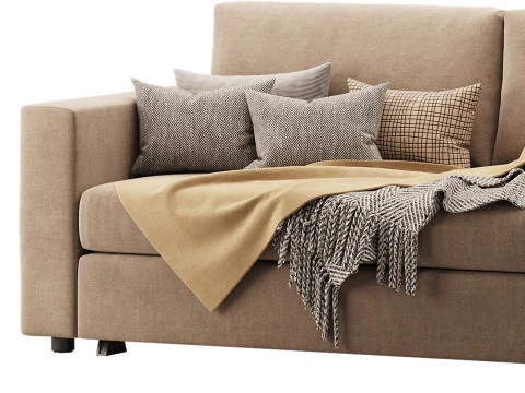 Диван Гуннаред бежевий 3D Модель